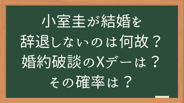 小室圭なぜ辞退しない 婚約破談のxデーとその確率が衝撃 Ken S Take It Carefree